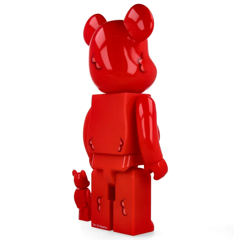 400% + 100% Bearbrick Coin Parking Delivery x Sesame Street Elmo (CPD Ver.) and Shiraishi-San (Sesame Street Ver.)