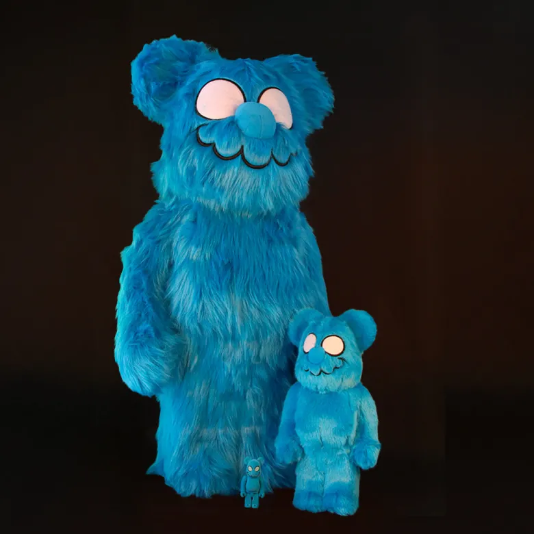 400% + 100% Bearbrick Coin Parking Delivery x Sesame Street Elmo (CPD Ver.) and Shiraishi-San (Sesame Street Ver.)