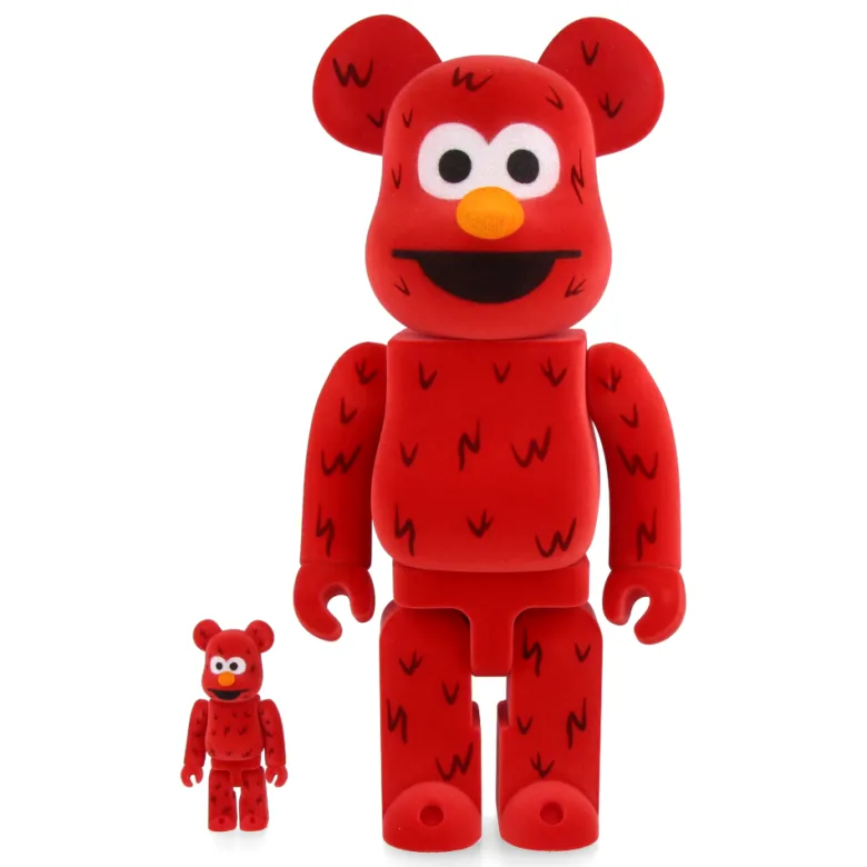 400% + 100% Bearbrick Elmo Flocky Ver.