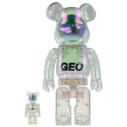 400% + 100% Bearbrick Geo Earth - Medicom Toy x Geo