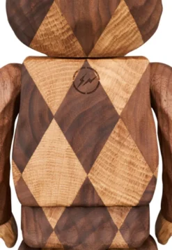 400% Bearbrick Karimoku Fragment Design Carved Wooden Lattice Pattern