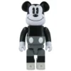 400% Bearbrick Mickey Mouse Black & White - Mickey Mouse & Friends