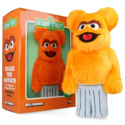 400% Bearbrick Oscar the Grouch - Costume Version (Orange) - Sesame Street