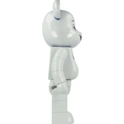 400% + 100% Bearbrick Stay Puft Marshmallow Man White Chrome (SOS Fantômes)