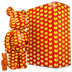 400% + 100% Bearbrick Yellow Heart Reverse Ver.