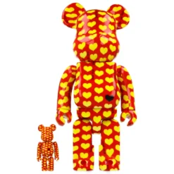 400% + 100% Bearbrick Yellow Heart Reverse Ver.