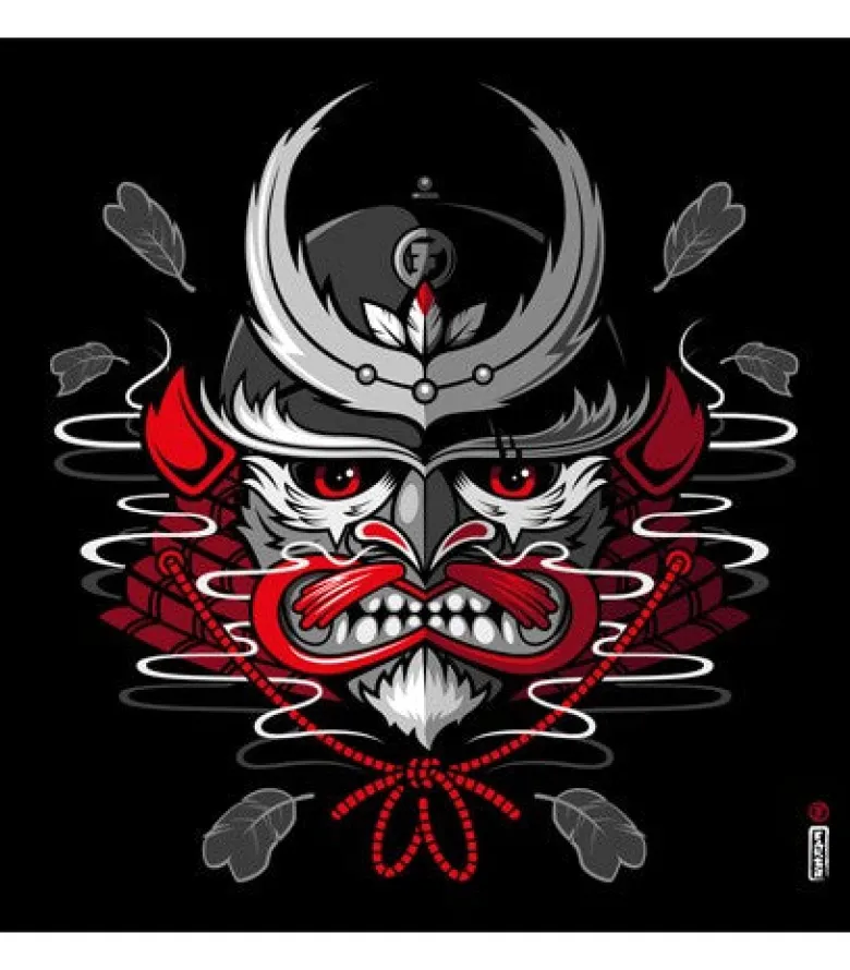 Fakir - Owl Samurai Head Giclee Print