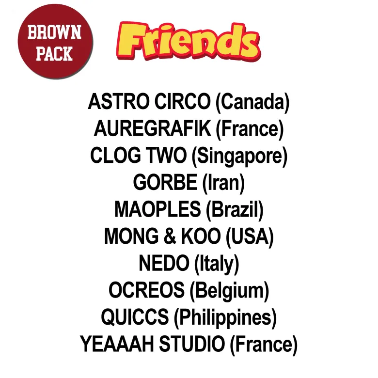 Hentitan and Friends - Brown Sticker Pack