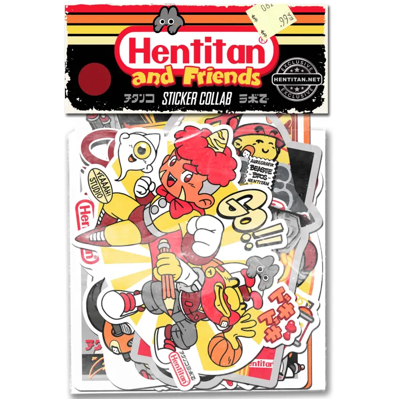 Hentitan and Friends - Brown Sticker Pack