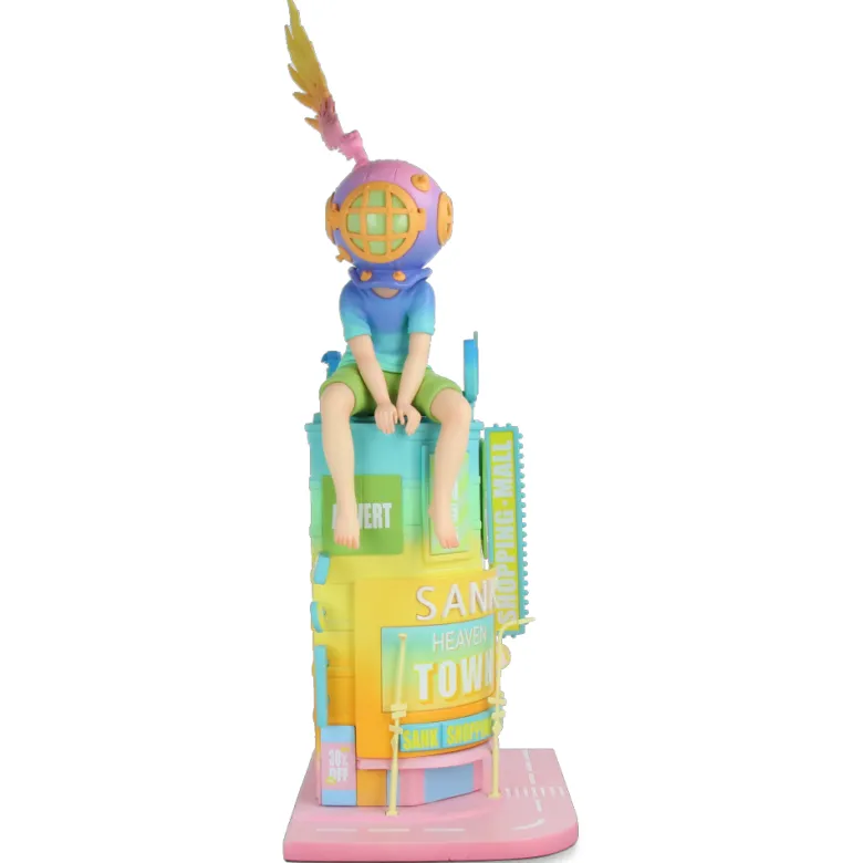 Lonely Colossus Rooftop Boy Colorful Journey