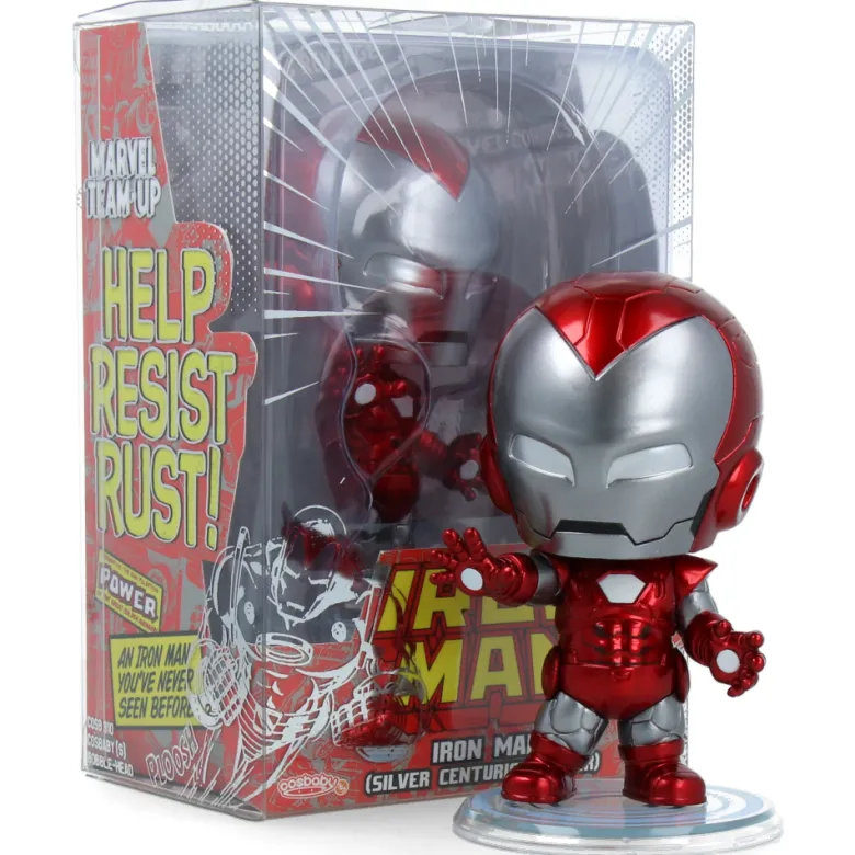 Marvel Comics - Figurine Cosbaby (S) Iron Man (Silver Centurion Armor)