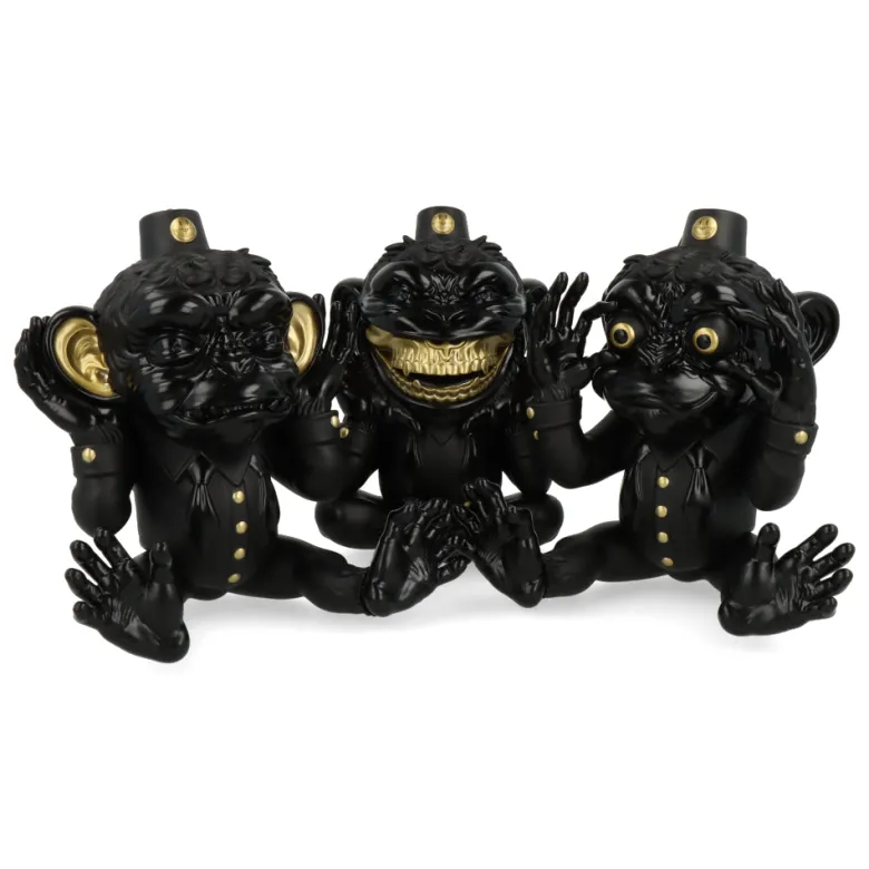 More Evil Monkeys - Black - Set de 3 pièces