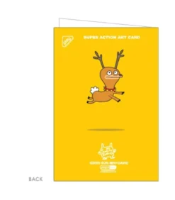 Reindeer Gamers - Carte de Voeux Jaune