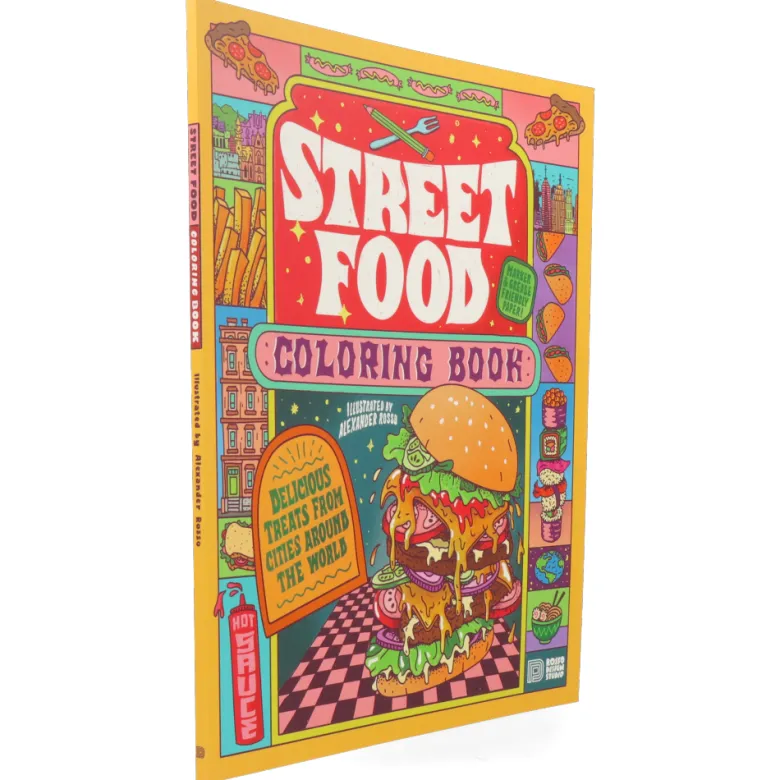 Street Food Coloring Book