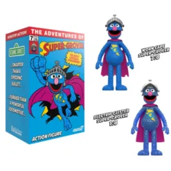 Super Grover (w/CHASE) - Sesame Street ReAction Figures
